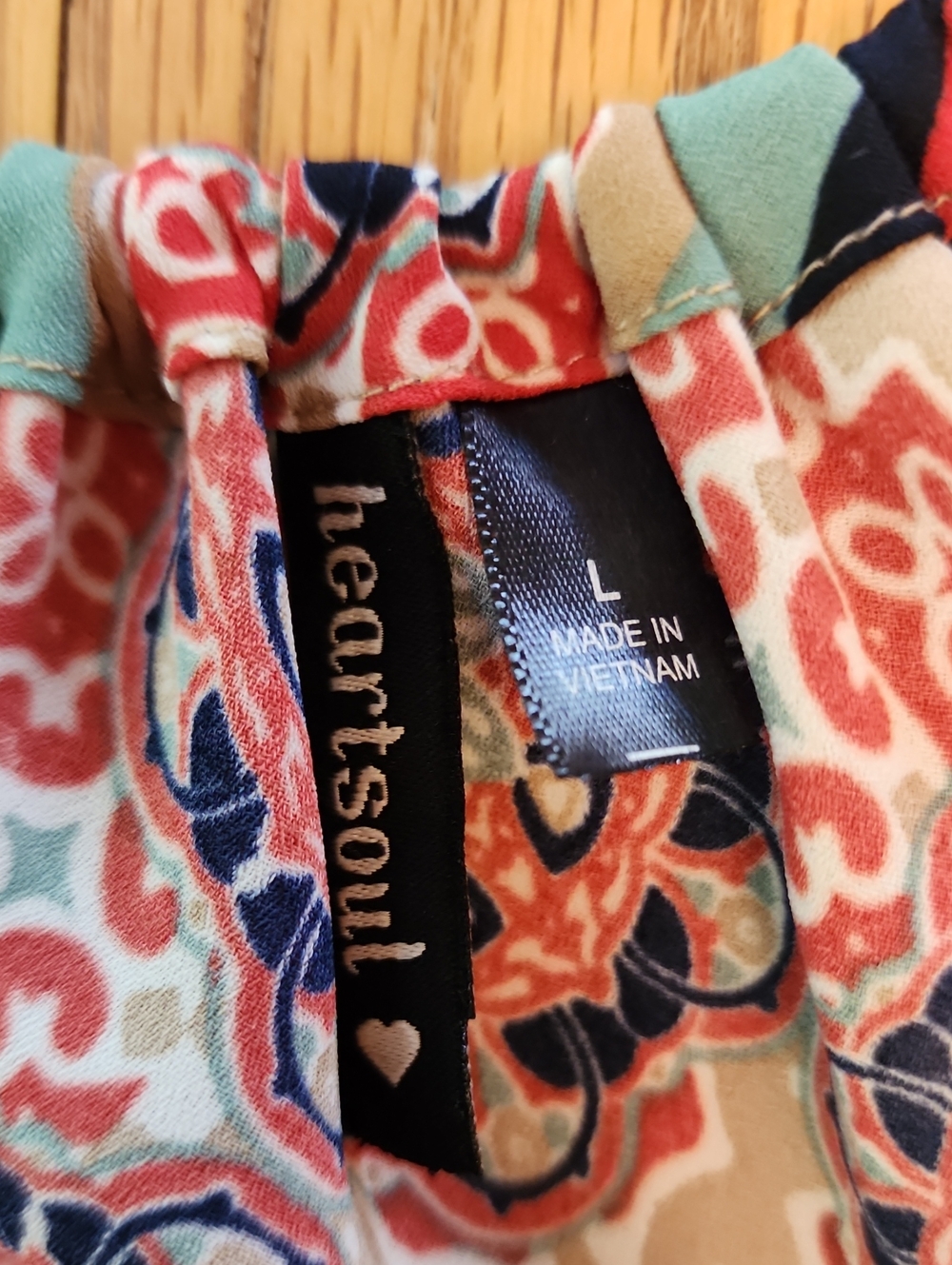 Heartsoul Women's Coral & Navy Printed Halter Tank Top - Picture 9 of 15